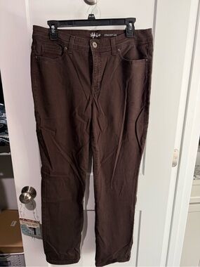 Style & Co. Straight Leg Curvy Pants in Brown
